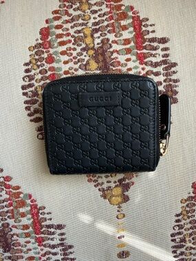 Gucci Black GG Compact Wallet